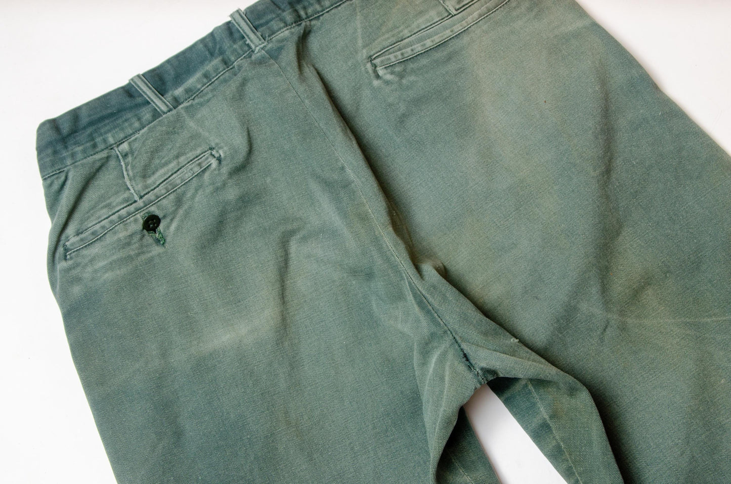 1940s Distressed Chino Pants Rail Chief Cotton Utility Pants 30 x 28