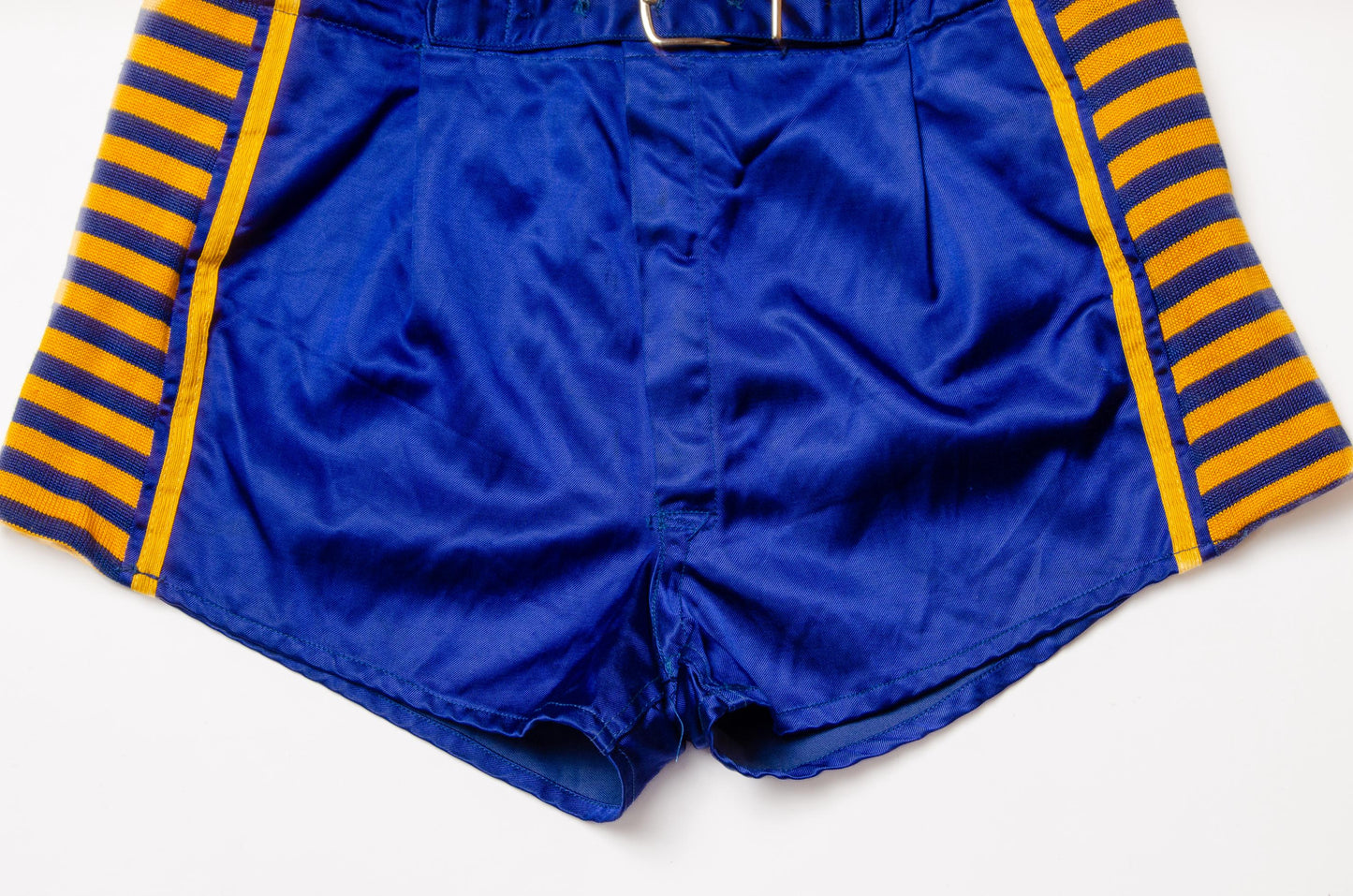 1950s Satin Basketball Shorts Belted Mens Uniform Shorts W 34