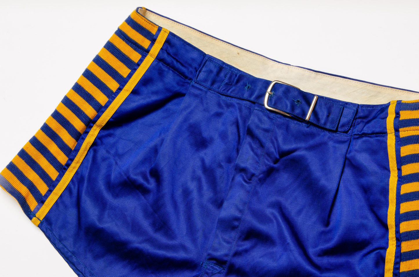 1950s Satin Basketball Shorts Belted Mens Uniform Shorts W 34