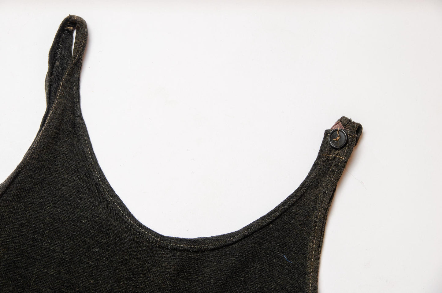 1920s Wool Swimsuit Black One Piece Swim Bathing Suit