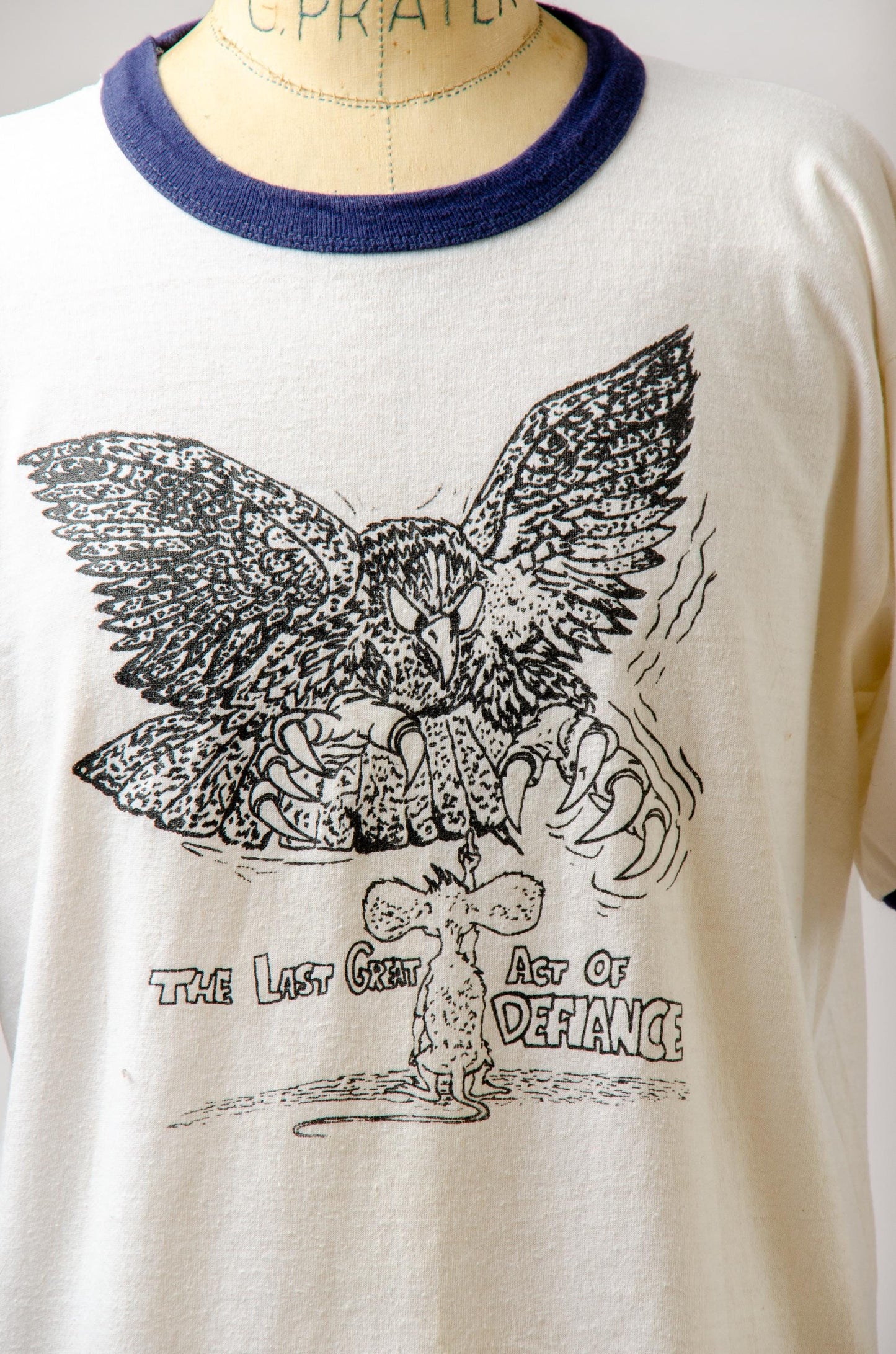 1970s The Last Act of Defiance Middle Finger Novelty T Shirt