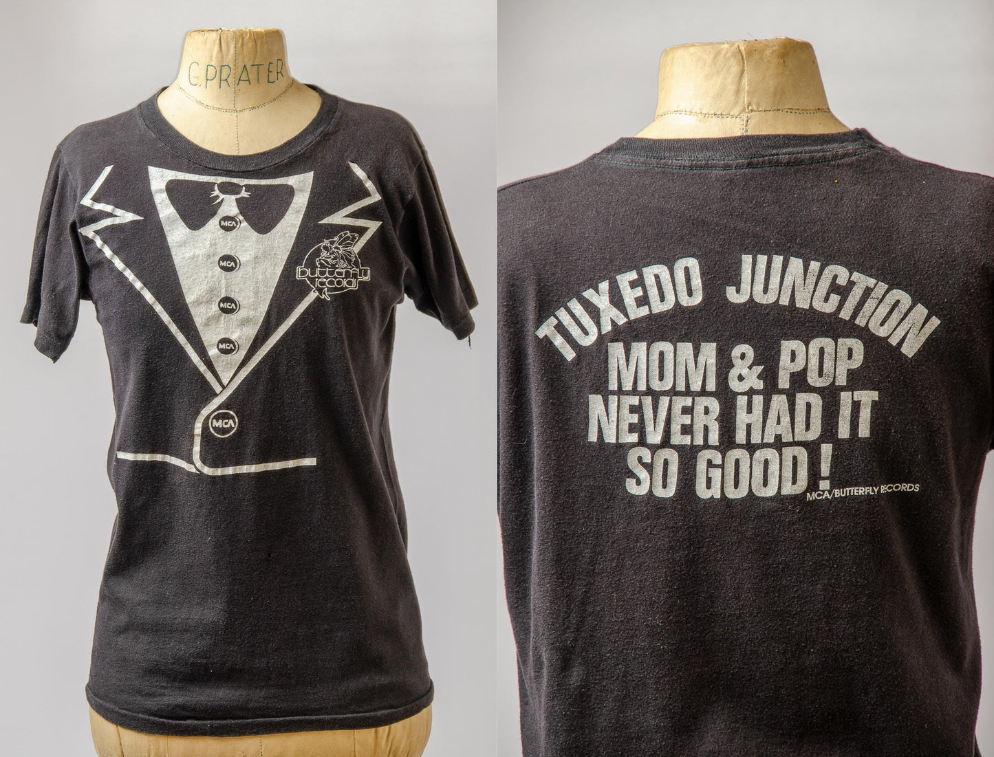 1970s Butterfly Records Tuxedo Junction T Shirt