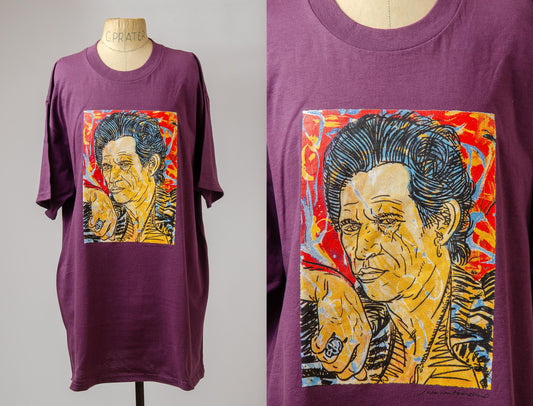 90s Keith Richards Purple Cotton T Shirt