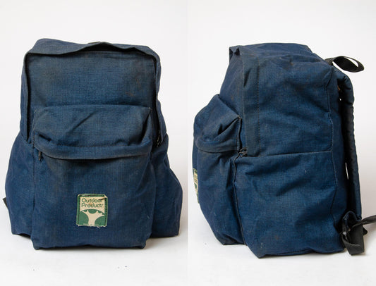 1970s Outdoor Products Backpack Navy Blue Cordura Daypack