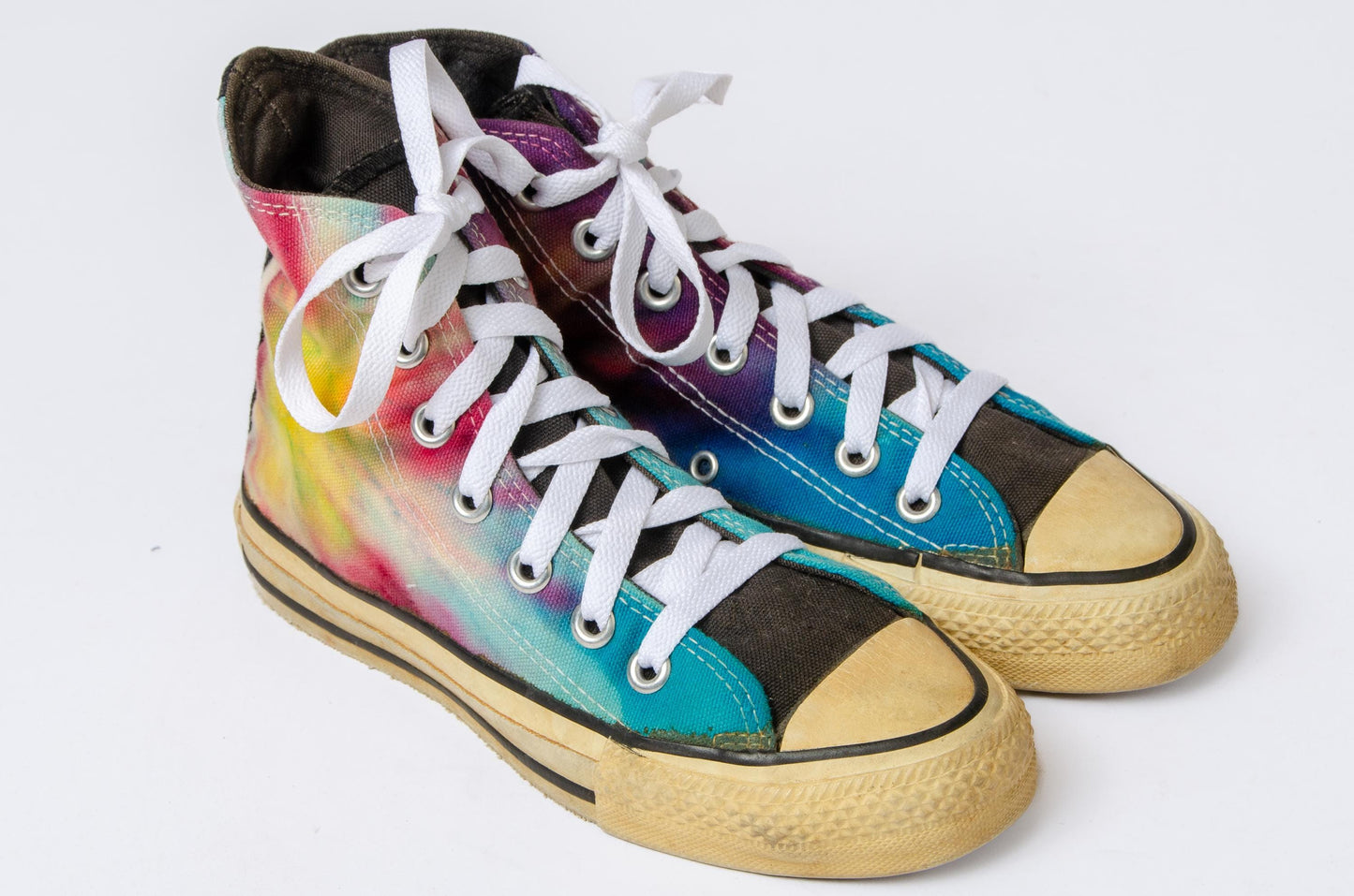 1980s Converse Made In USA Tie Dye Chuck Taylor High Top Allstars, Men 2.5 Women 4.5