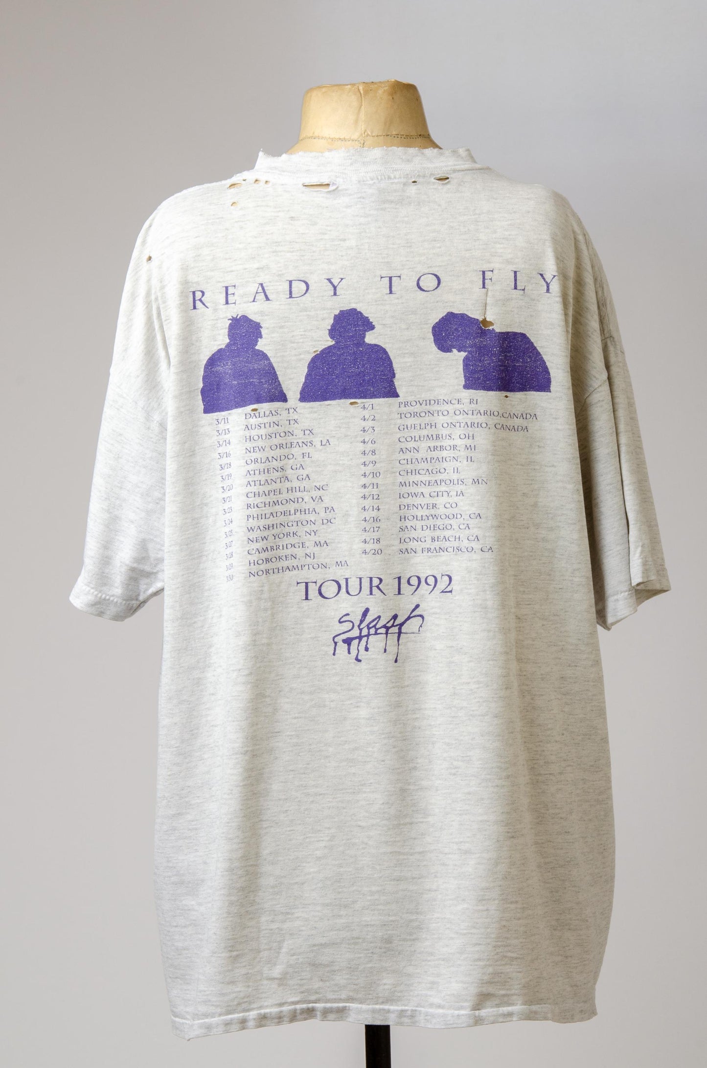 1992 Verlaines Learning to Fly Tour Front and Back Cotton T Shirt