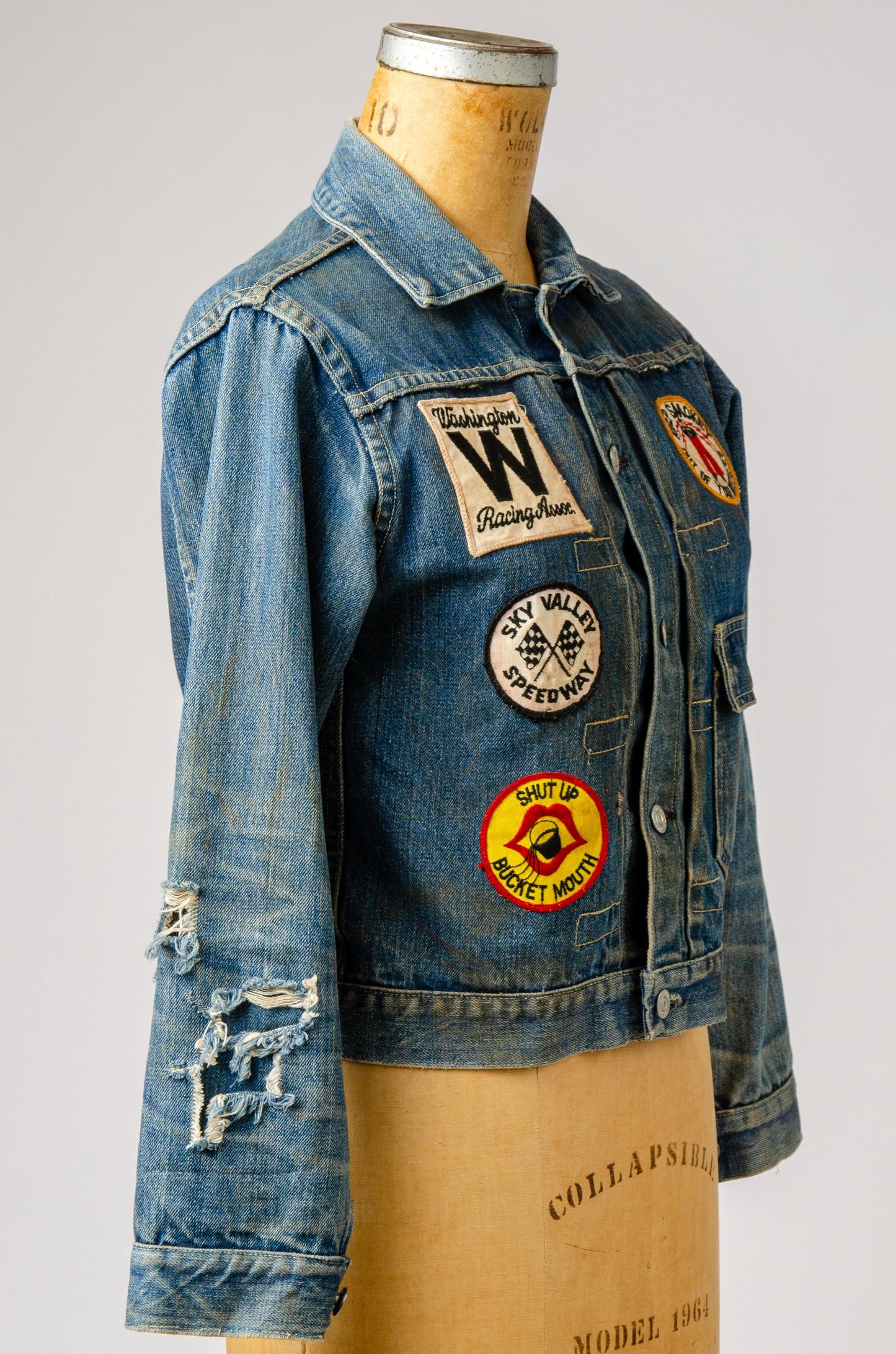 1950s Type 1 Foremost Indigo Denim Racing Patched Up Jean Jacket