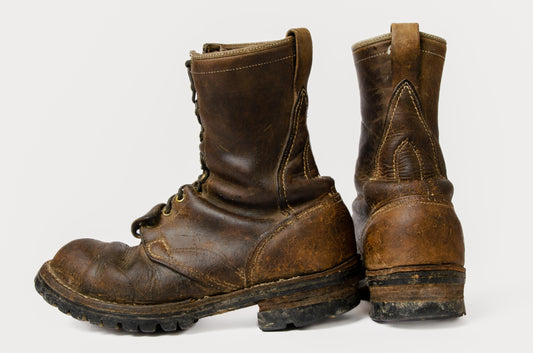 Vintage Packer Boots Whites Lineman Motorcycle Lace Up Work Boots 9 Mens