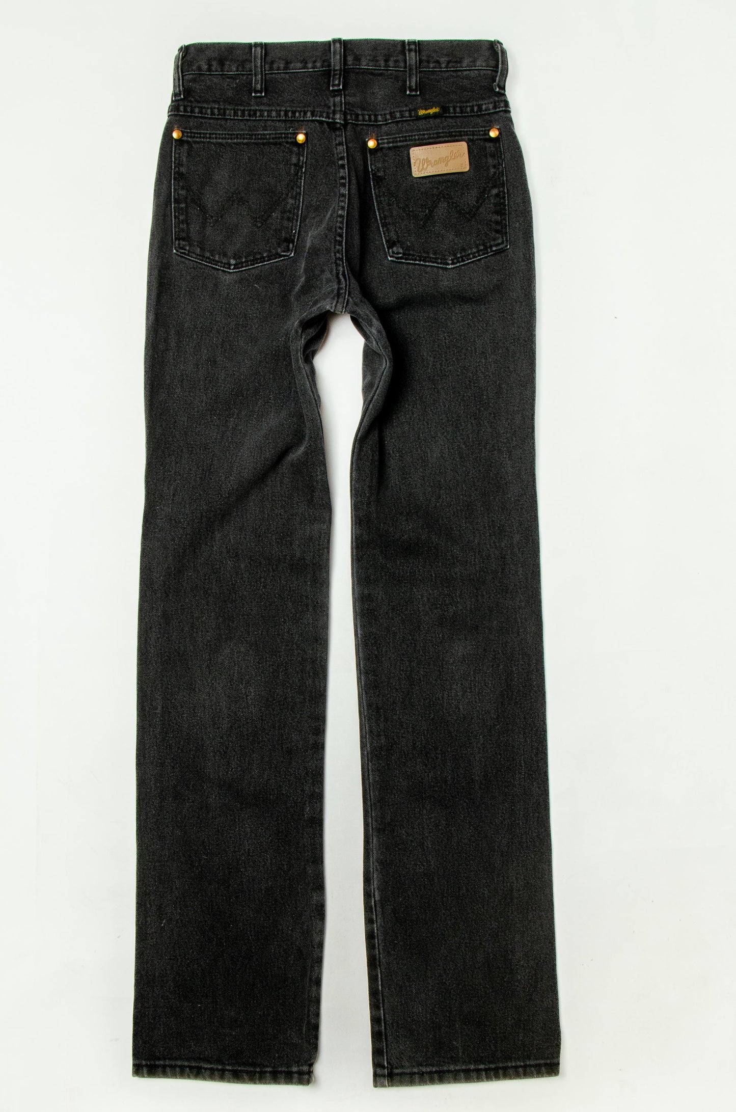 1980s Wrangler High Waisted Black Denim Mom Jeans 29 x 34