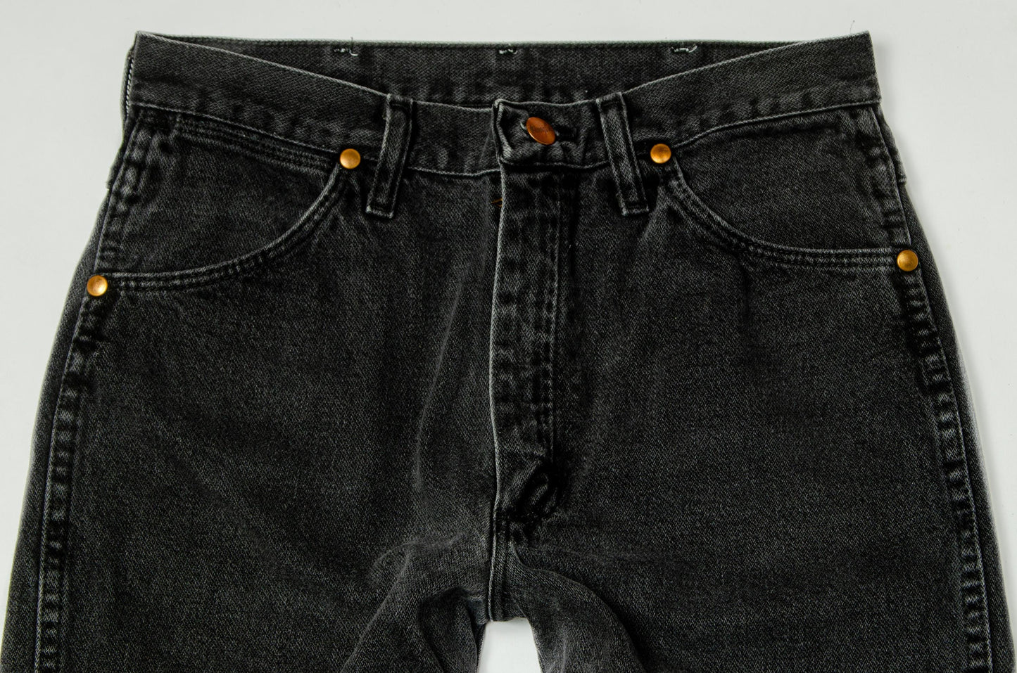1980s Wrangler High Waisted Black Denim Mom Jeans 29 x 34