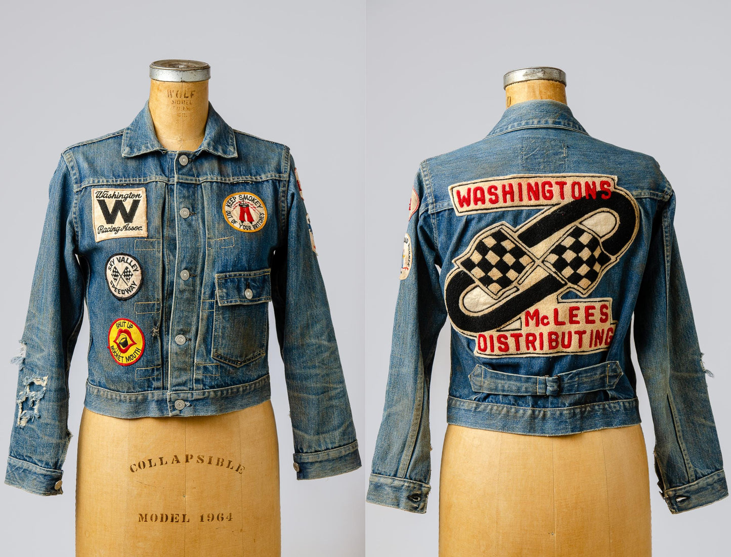 1950s Type 1 Foremost Indigo Denim Racing Patched Up Jean Jacket