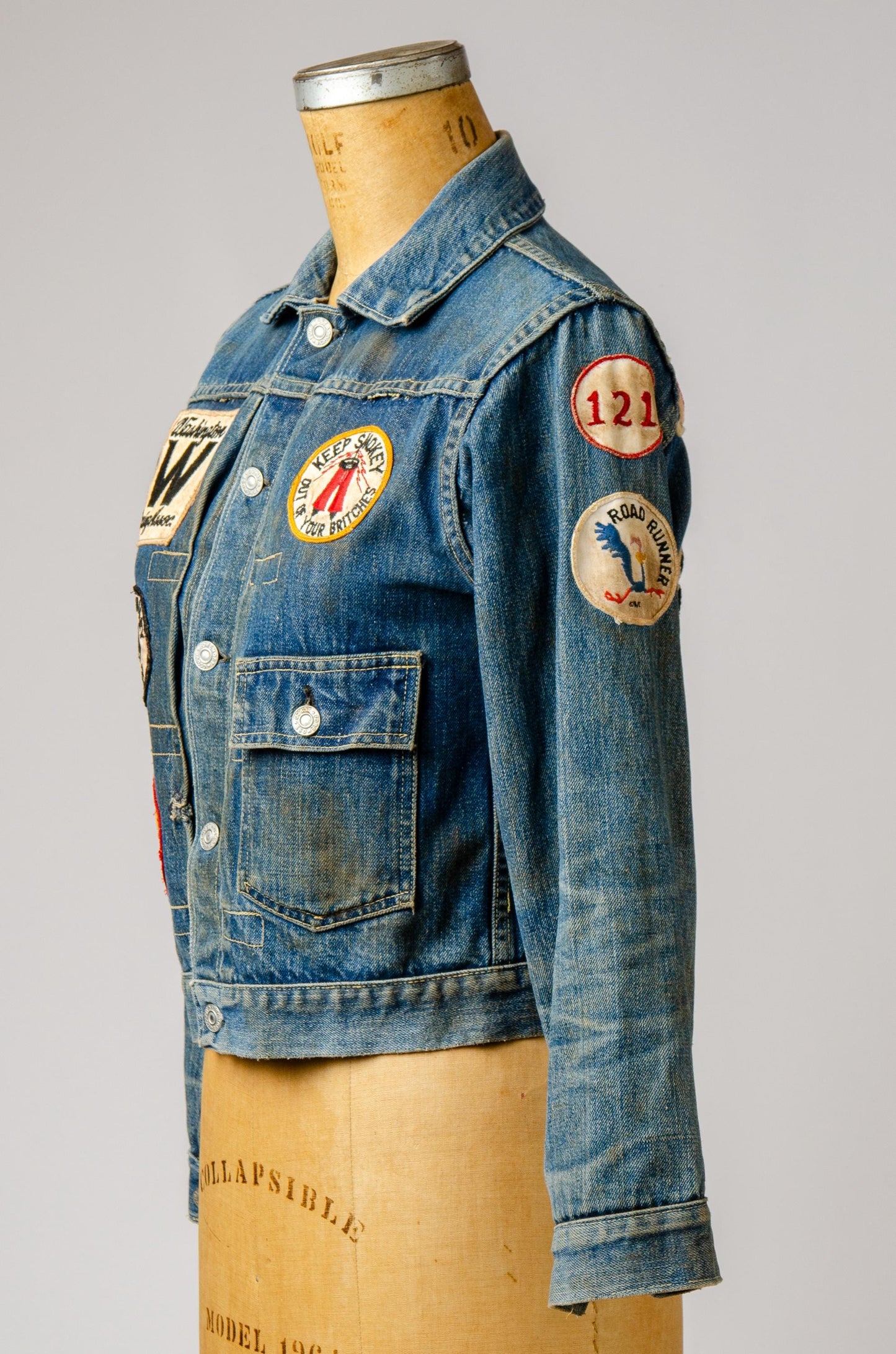 1950s Type 1 Foremost Indigo Denim Racing Patched Up Jean Jacket