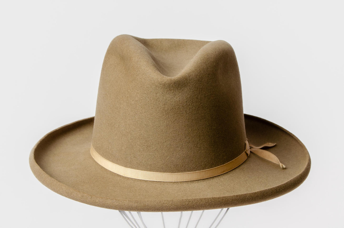 1920s Stetson No 1 Quality Pencil Curl Beige Beaver Fur Western Hat 6 7/8 MINT