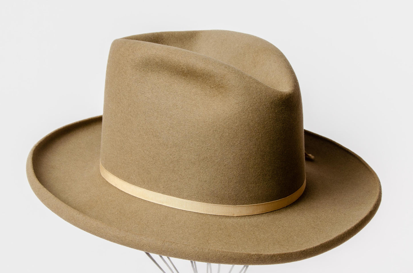 1920s Stetson No 1 Quality Pencil Curl Beige Beaver Fur Western Hat 6 7/8 MINT