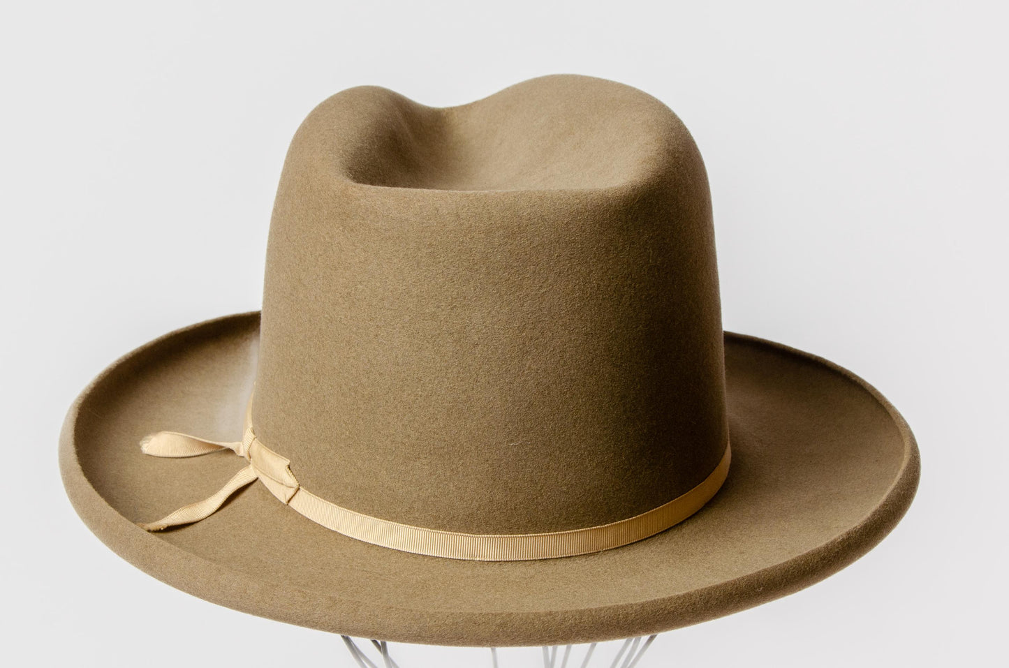 1920s Stetson No 1 Quality Pencil Curl Beige Beaver Fur Western Hat 6 7/8 MINT