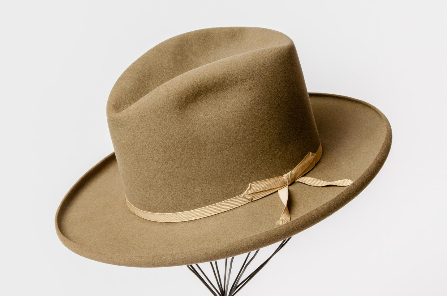 1920s Stetson No 1 Quality Pencil Curl Beige Beaver Fur Western Hat 6 7/8 MINT