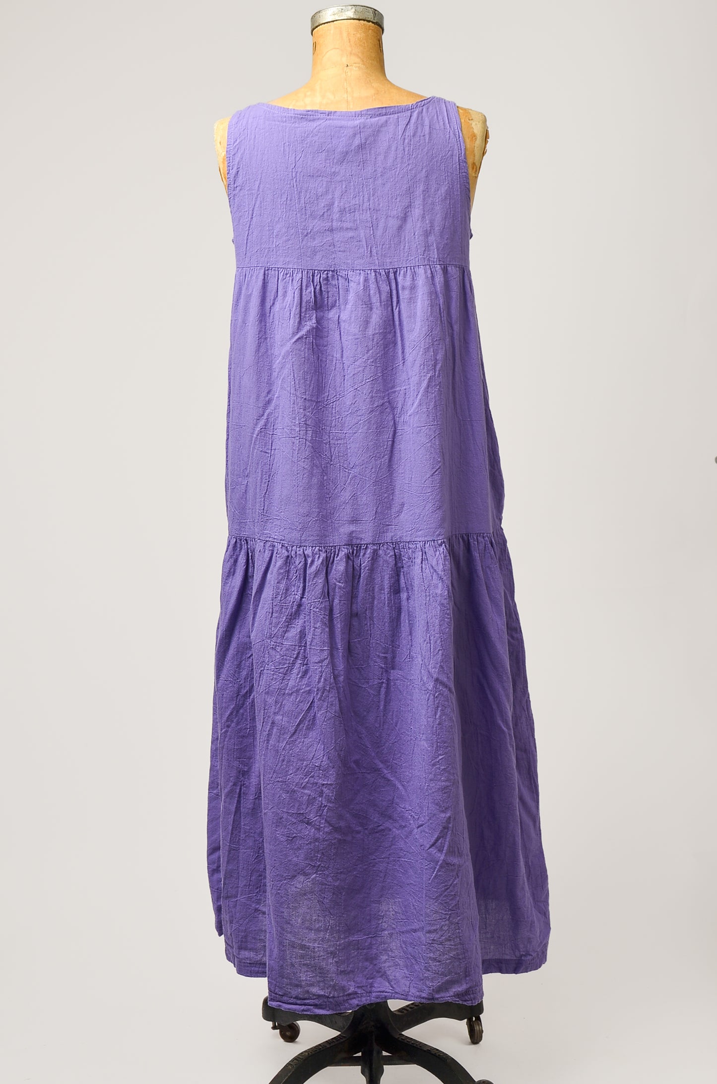 Vintage Cotton Babydoll Dress Lavender Cotton Full Length Tent Dress