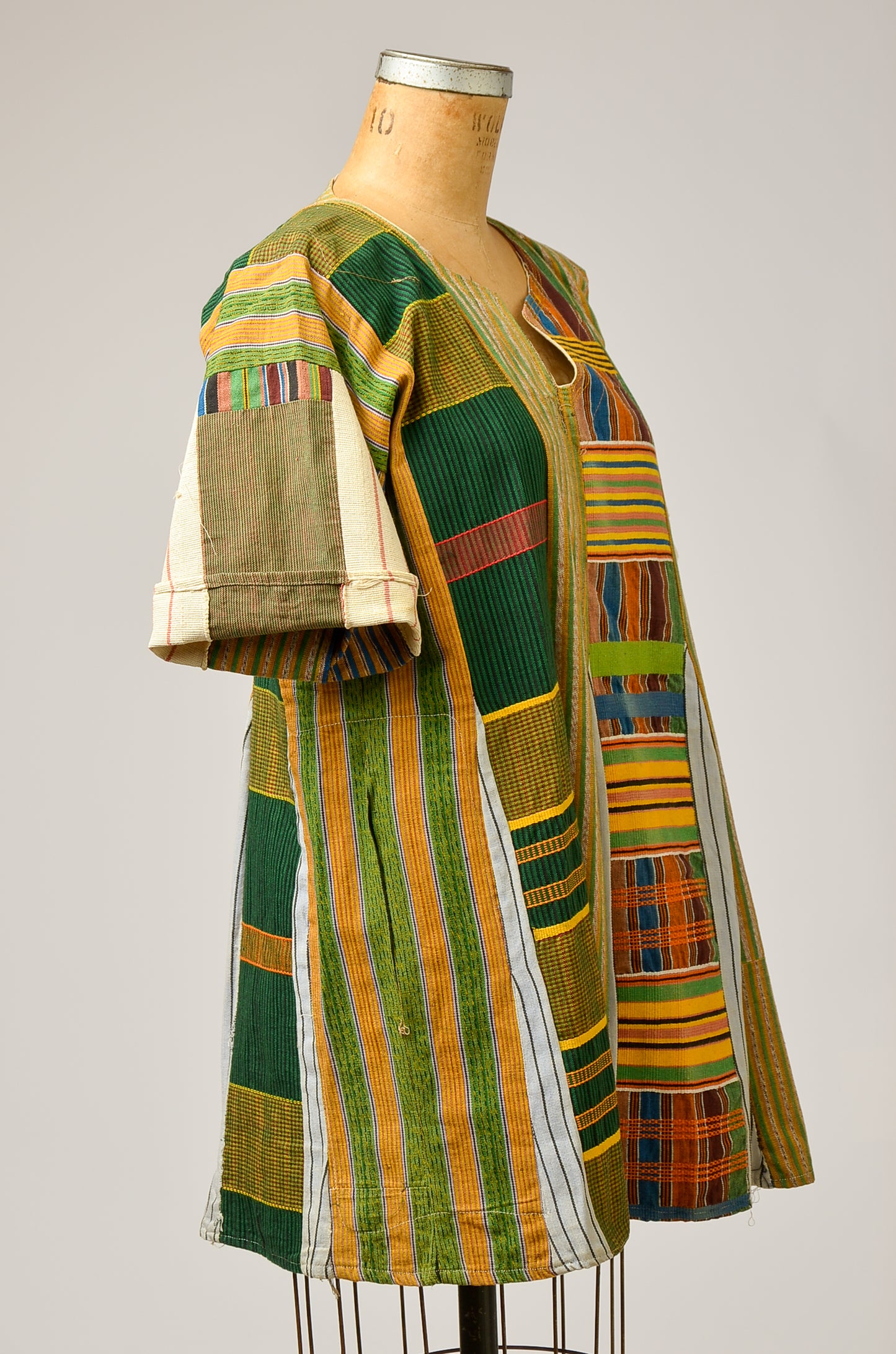 1960s African Patchwork Shirt Made in Togo Traditional West Africa Top