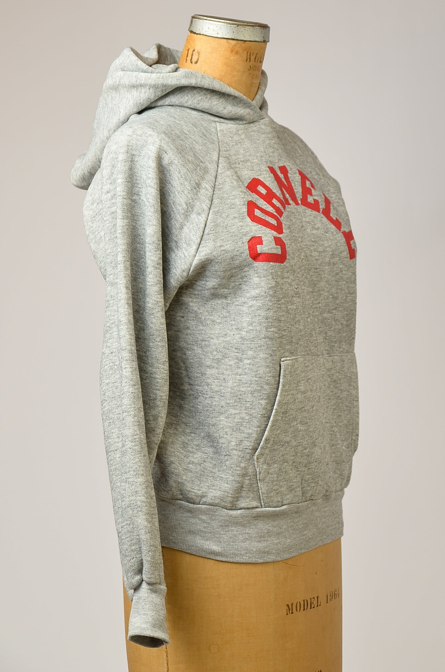 1980s Cornell University New York Grey Hooded Sweatshirt