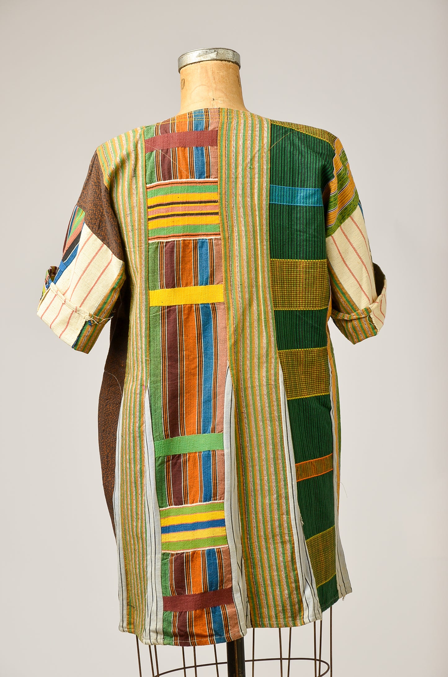 1960s African Patchwork Shirt Made in Togo Traditional West Africa Top