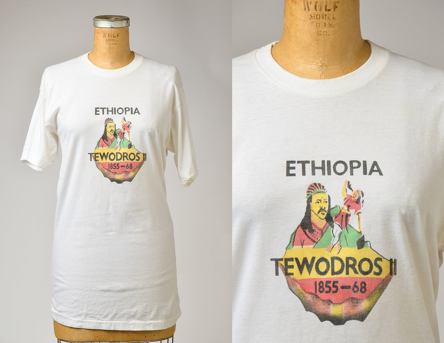 1970s Tewodros II Ethiopian Emperor Cotton T Shirt