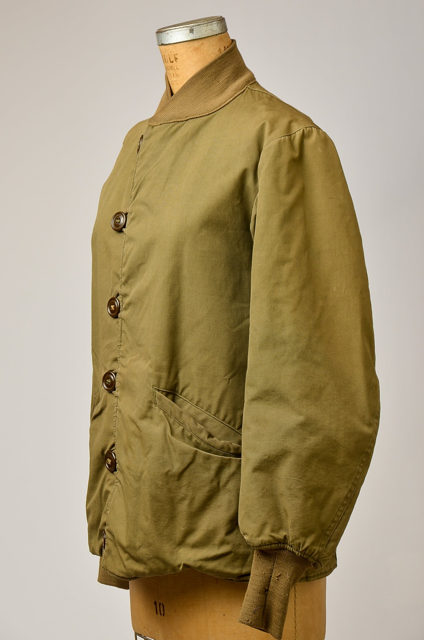 1940s Pile Jacket WWll Army Green Cotton USN Military Jacket