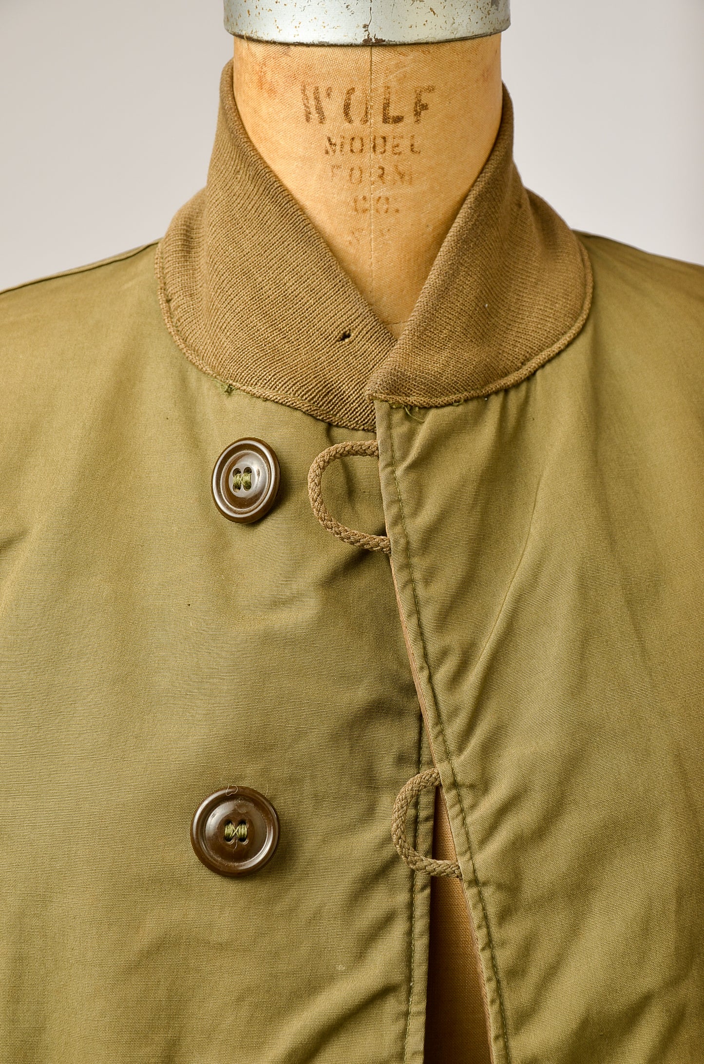 1940s Pile Jacket WWll Army Green Cotton USN Military Jacket