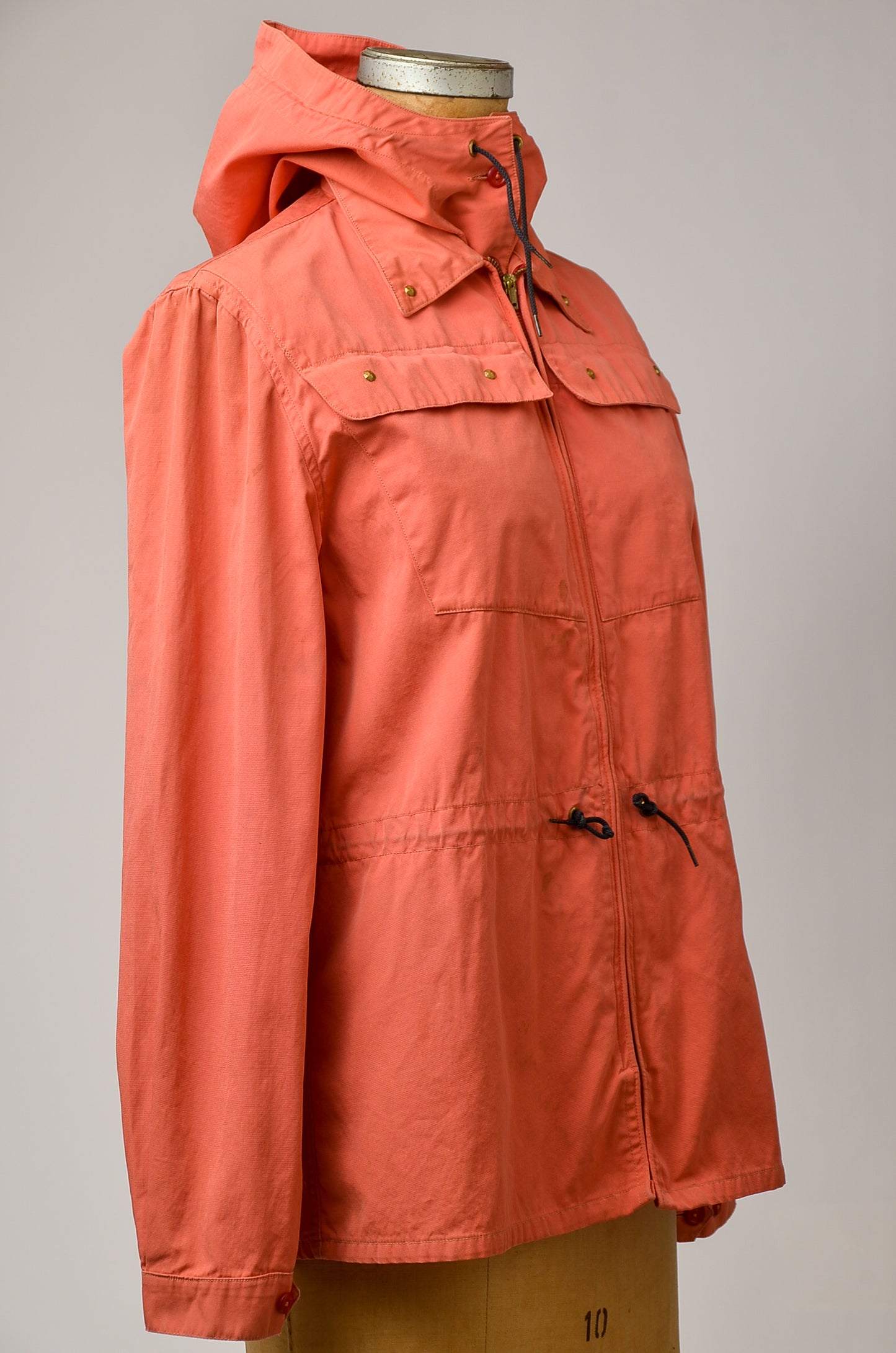 1940s Mountaineer Cloth Sun Valley Faded Red Womens Parka Hooded Jacket