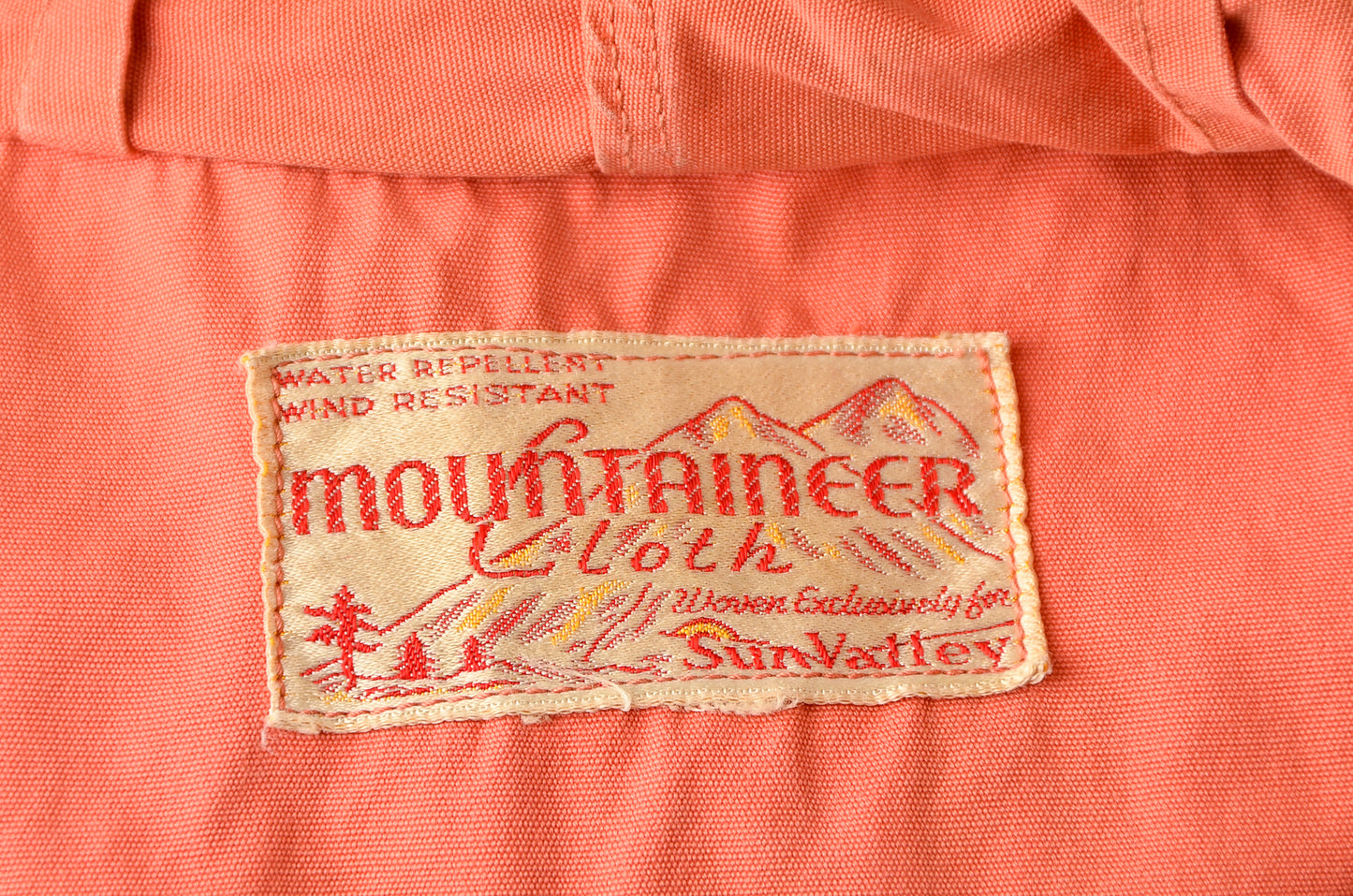 1940s Mountaineer Cloth Sun Valley Faded Red Womens Parka Hooded Jacket