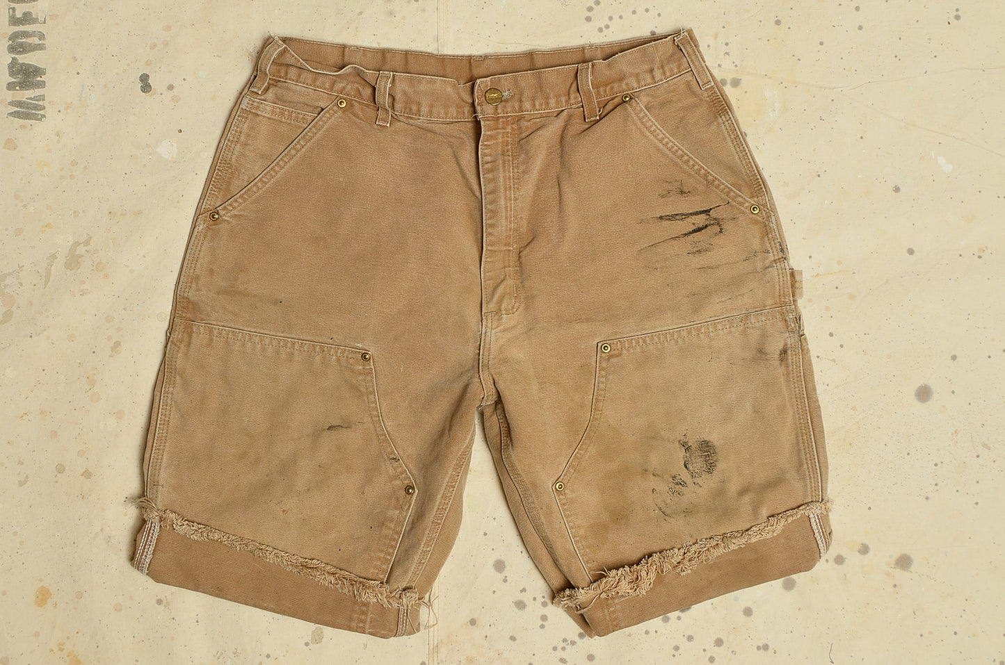 Vintage Carhartt Cargo Shorts Heavy Canvas Utility Shorts W 35