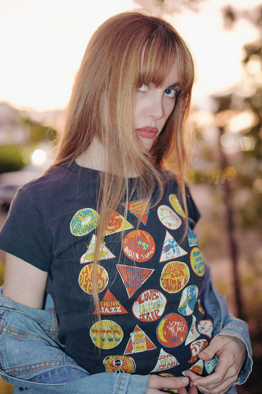 Counterculture Button Baby Tee