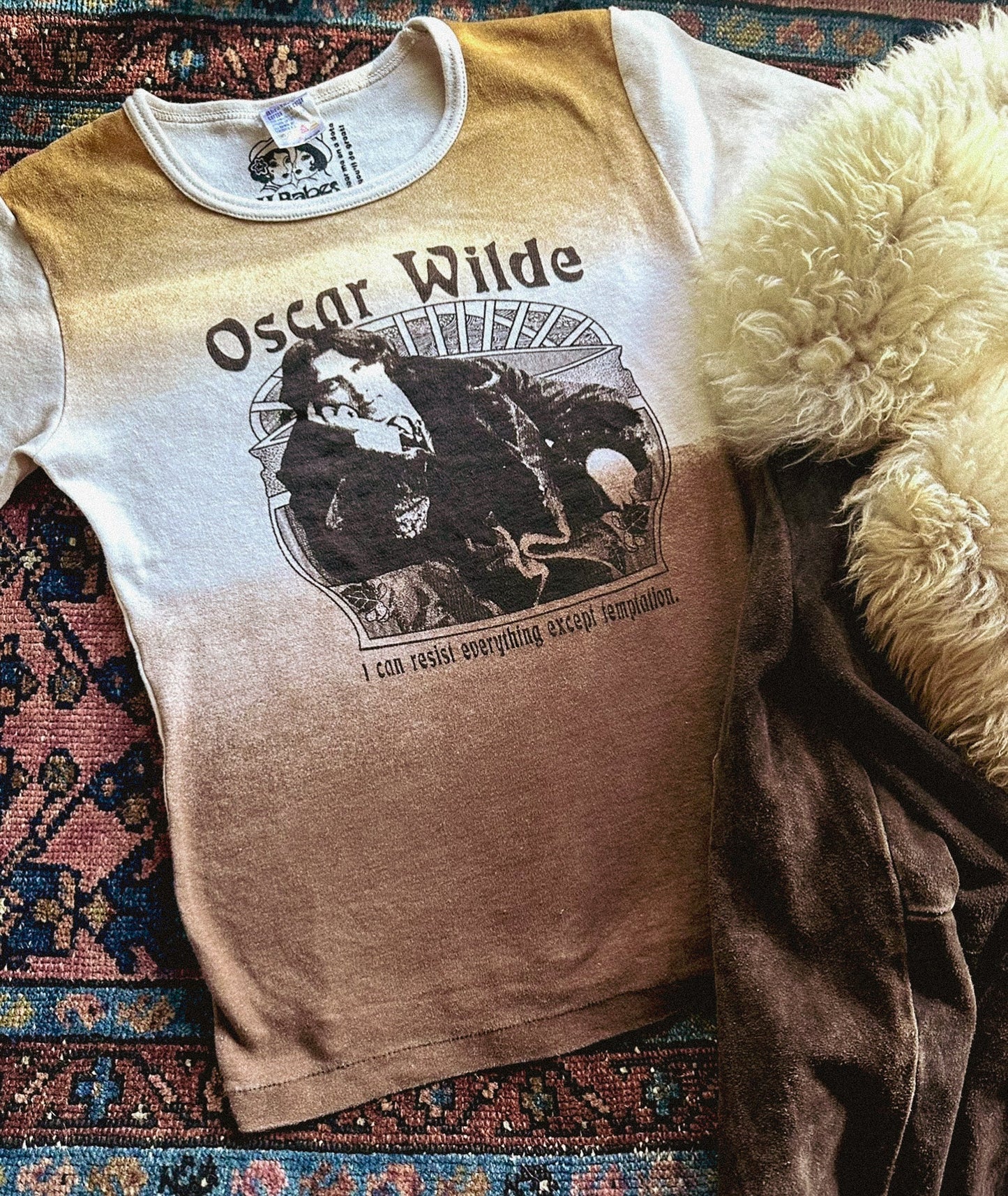 Bebe's Oscar on Vintage Tee