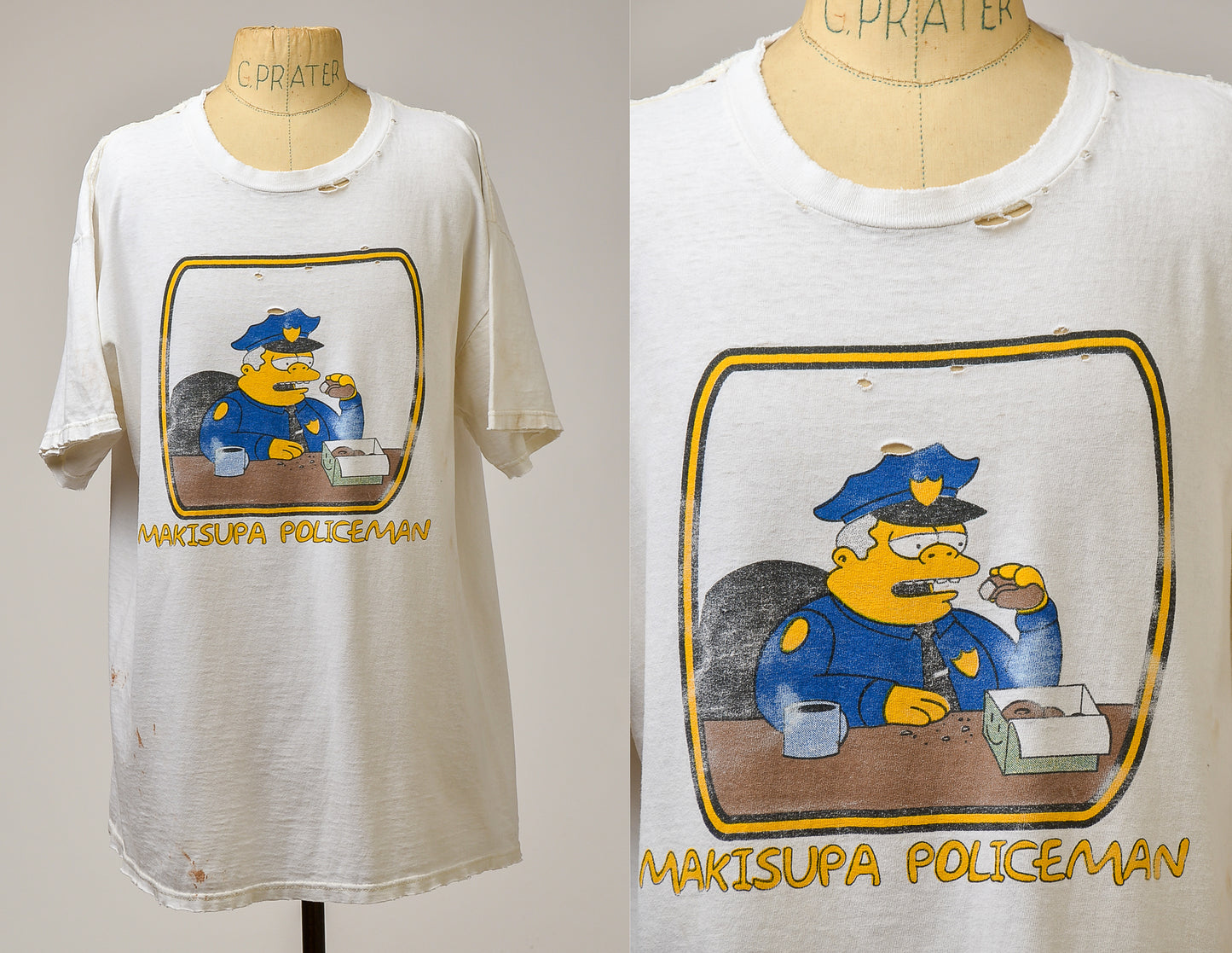 2000s Phish Makisupa Policeman Simpsons Character Cotton T Shirt