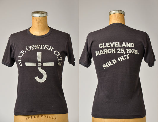 1978 Blue Oyster Cult Front and Back Print Babyrib Classic Rock Tee