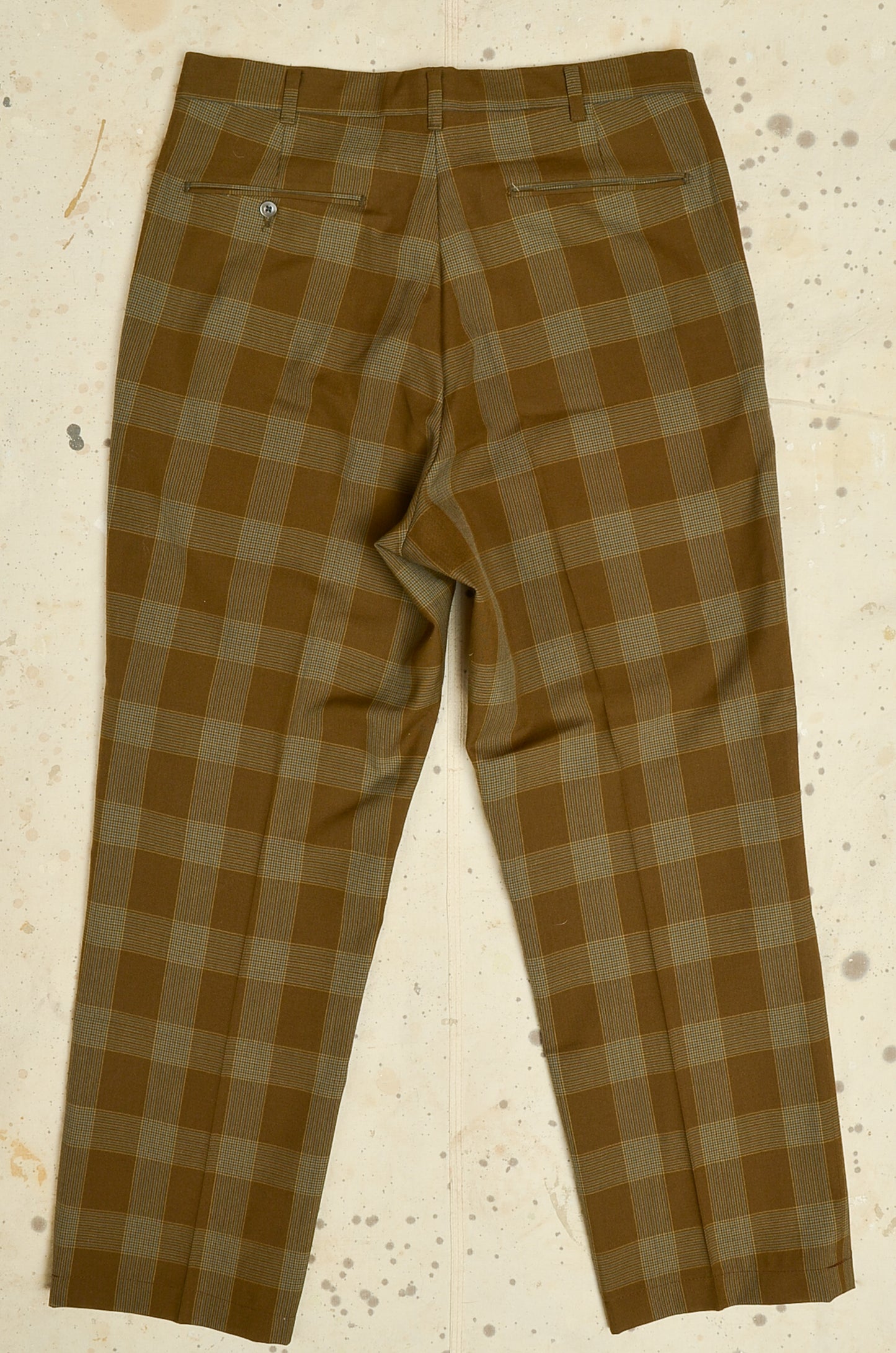 1960s Plaid Pants Sta Prest Mod Tapered Dress Pant Trousers 32 x 27