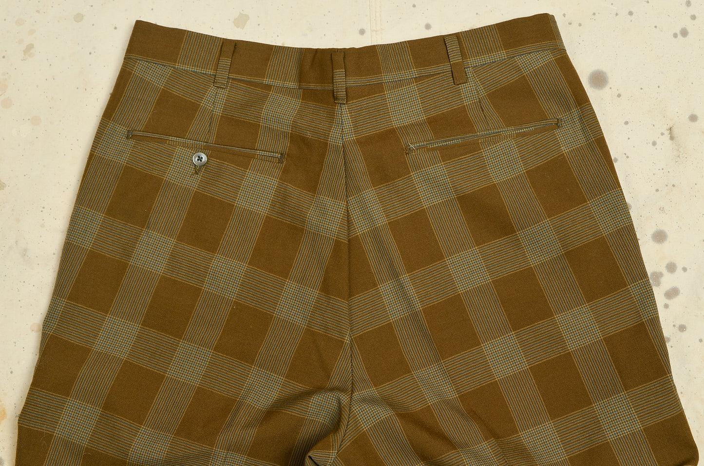 1960s Plaid Pants Sta Prest Mod Tapered Dress Pant Trousers 32 x 27