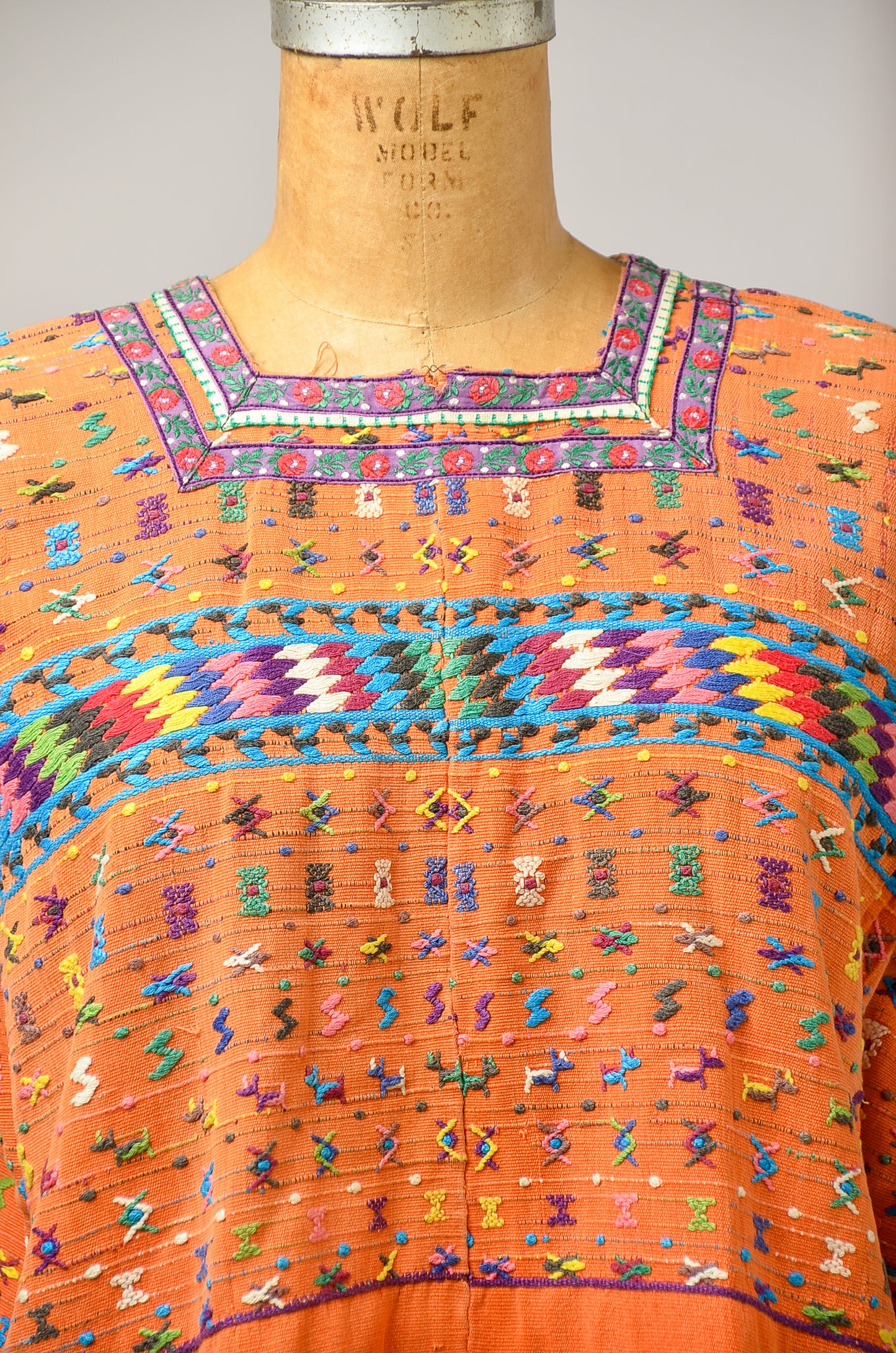 Antique Guatemalan Huipil Blouse Hand Woven Traditional Top