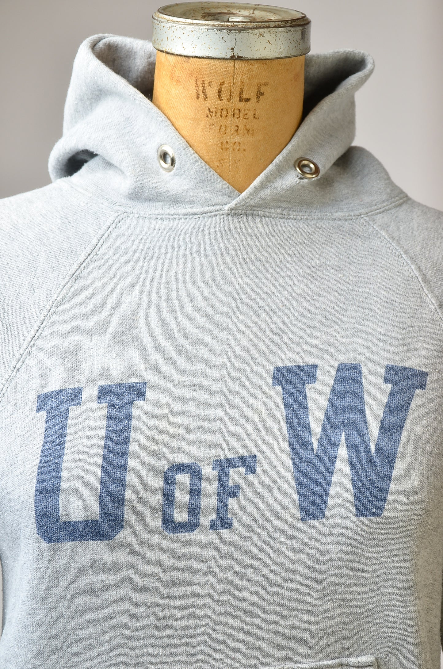 1970s UW Hooded Sweatshirt Washington University Champion Blue Bar