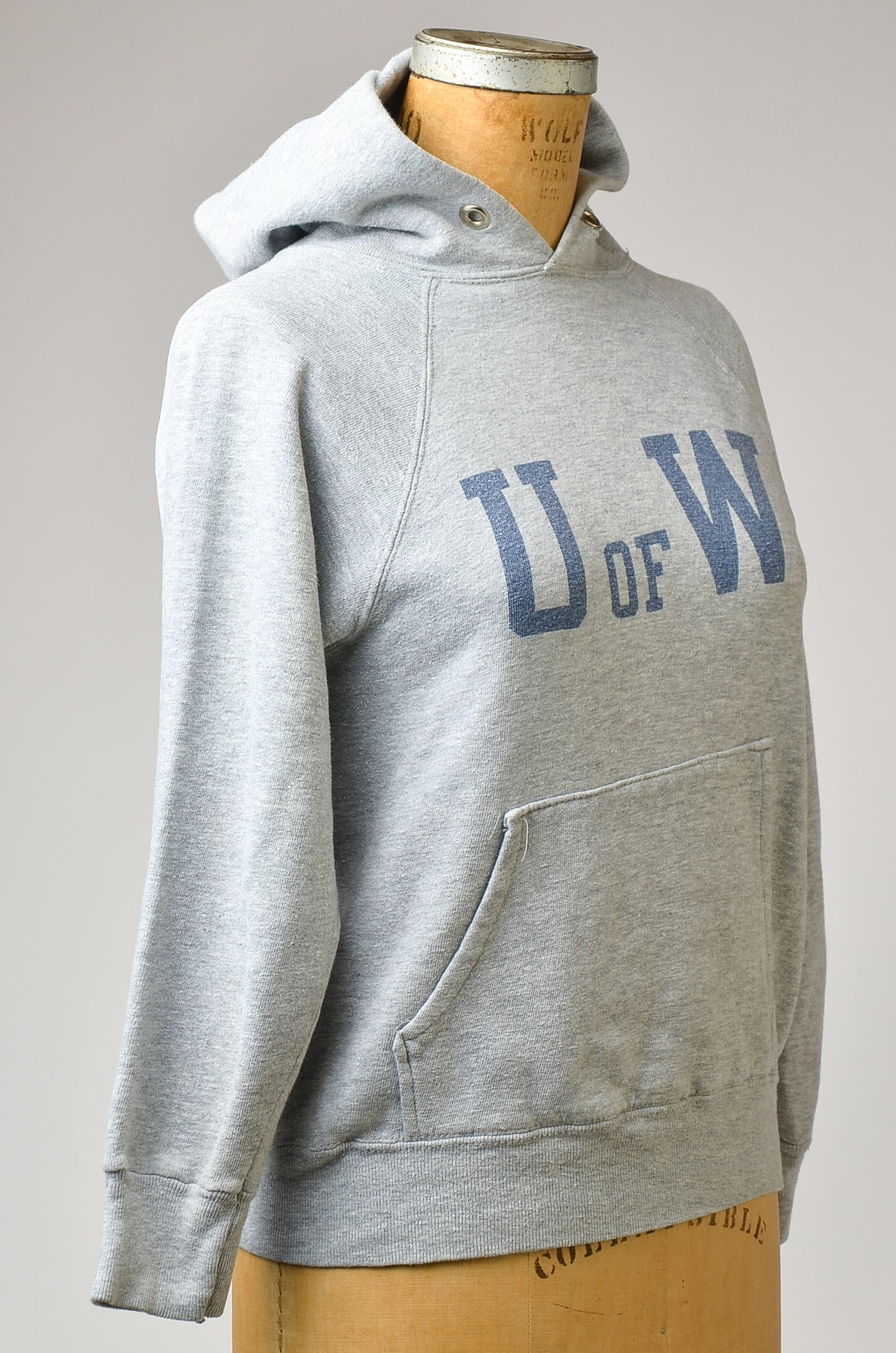 1970s UW Hooded Sweatshirt Washington University Champion Blue Bar