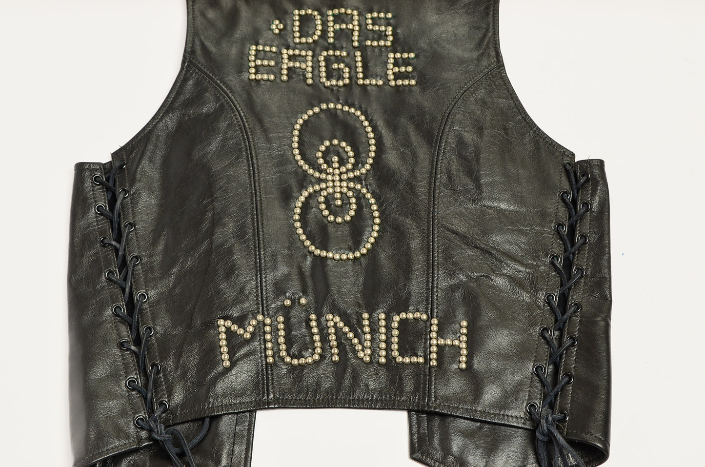 1980s Leather Bar Das Eagle Munich Historic Gay Bar Studded Leather Vest STU