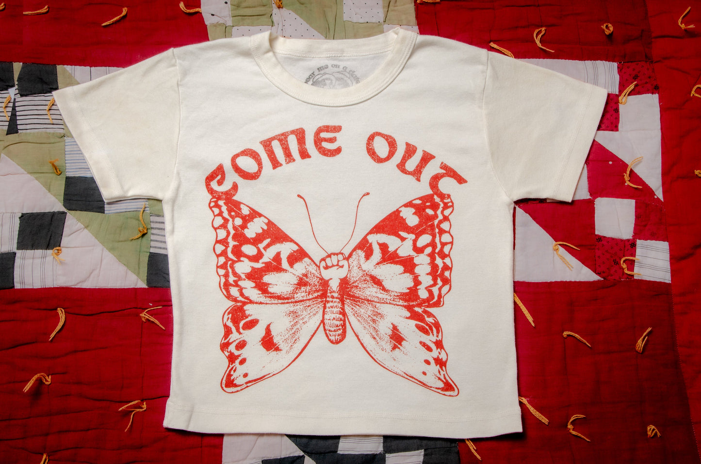 Come Out Liberation Butterfly Fist Baby Tee