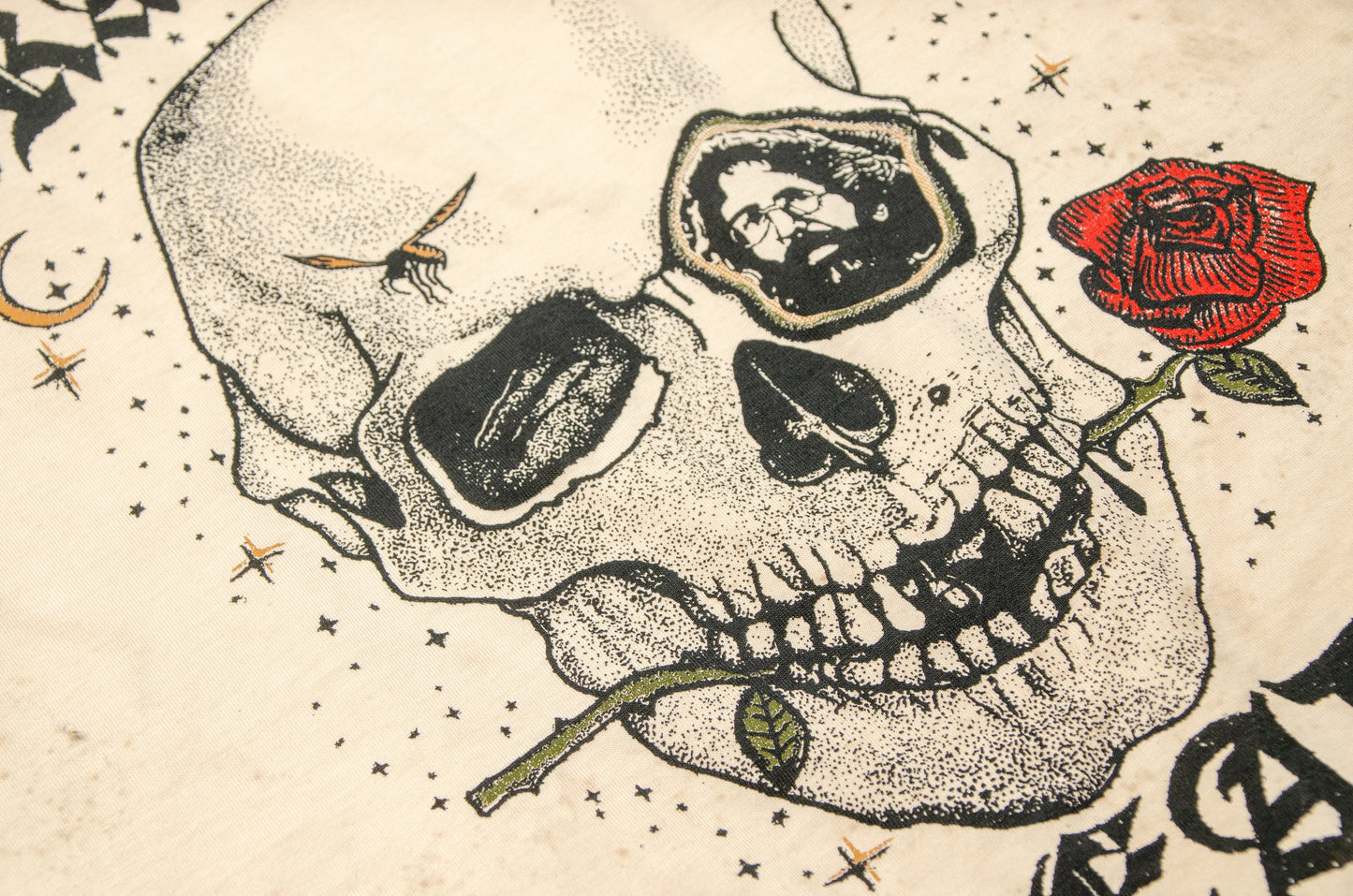 Grateful Dead Jerry Skull Womens on Dirty Cotton Tee