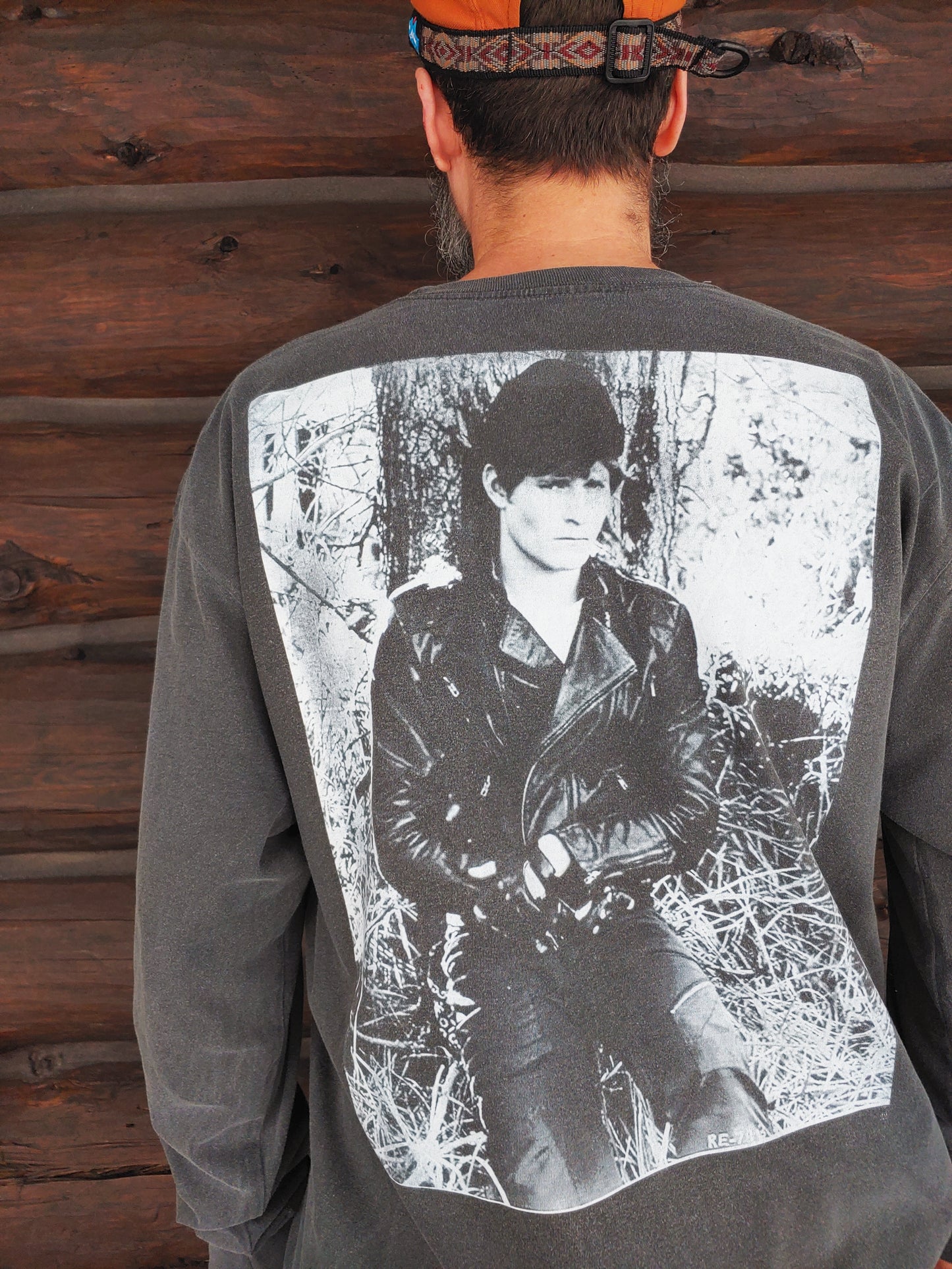 The Rivers Edge Front and Back Print Faded Black Long Sleeve T Shirt