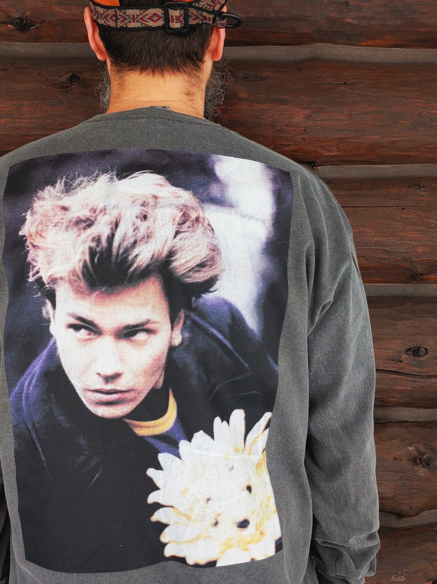 My Own Private Idaho Front and Back Print Faded Black Long Sleeve T Shirt