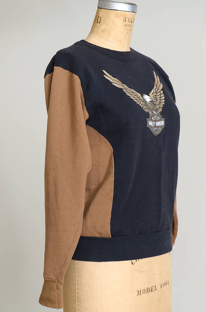 1980s Harley Davidson Eagle Seattle Washington Motorcycle Sweatshirt