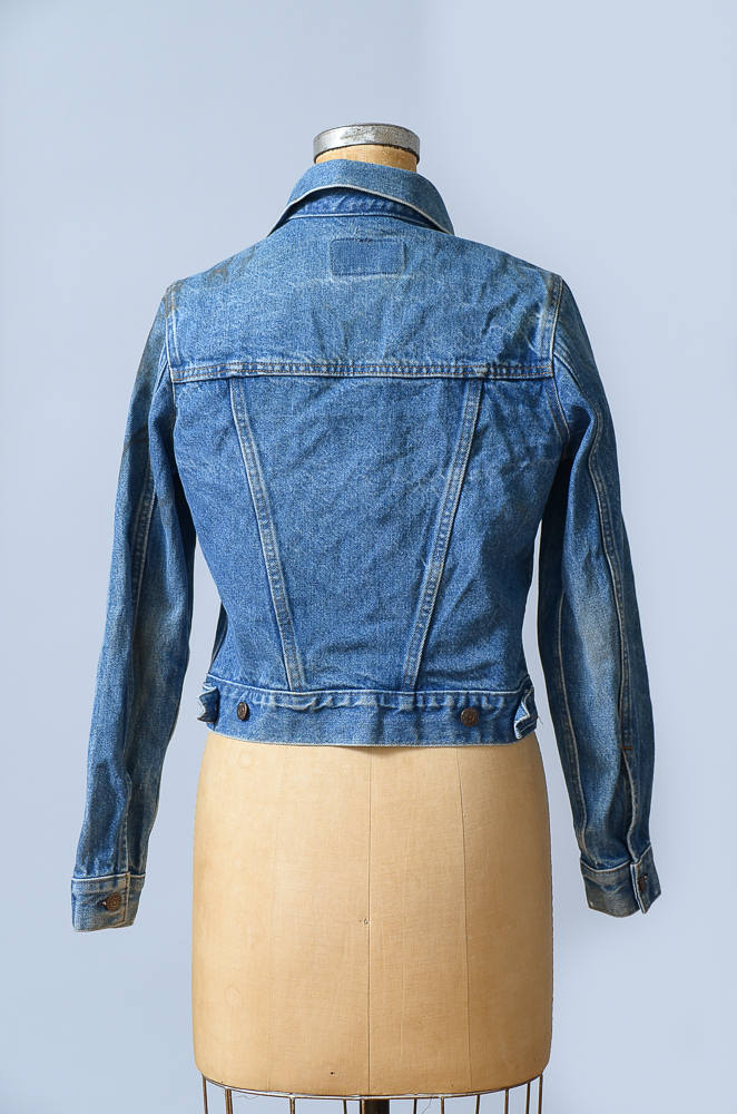 1970s Levis Trucker Jacket Distressed Denim Hand Two Pocket Jean Jacket