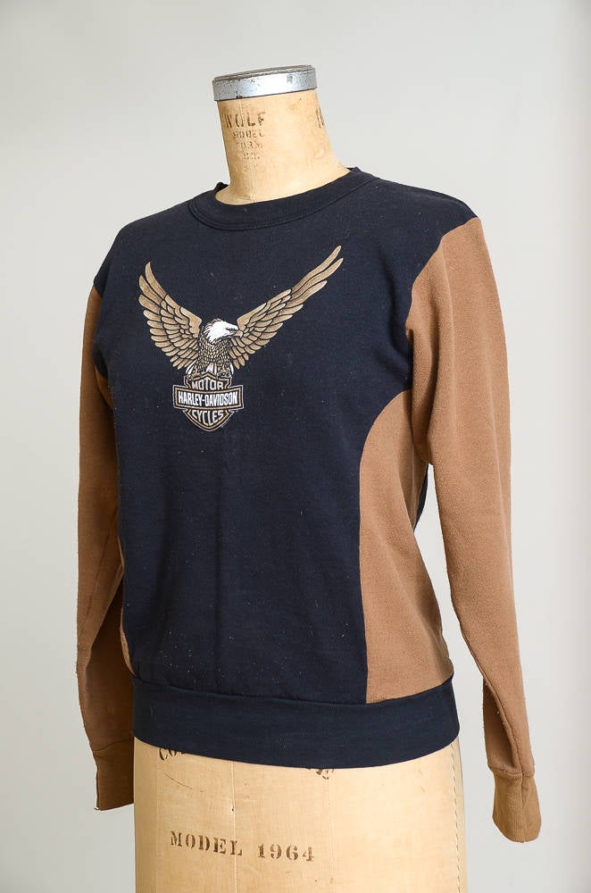 1980s Harley Davidson Eagle Seattle Washington Motorcycle Sweatshirt