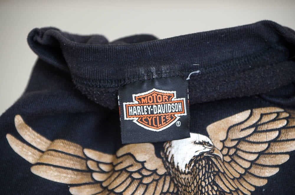 1980s Harley Davidson Eagle Seattle Washington Motorcycle Sweatshirt