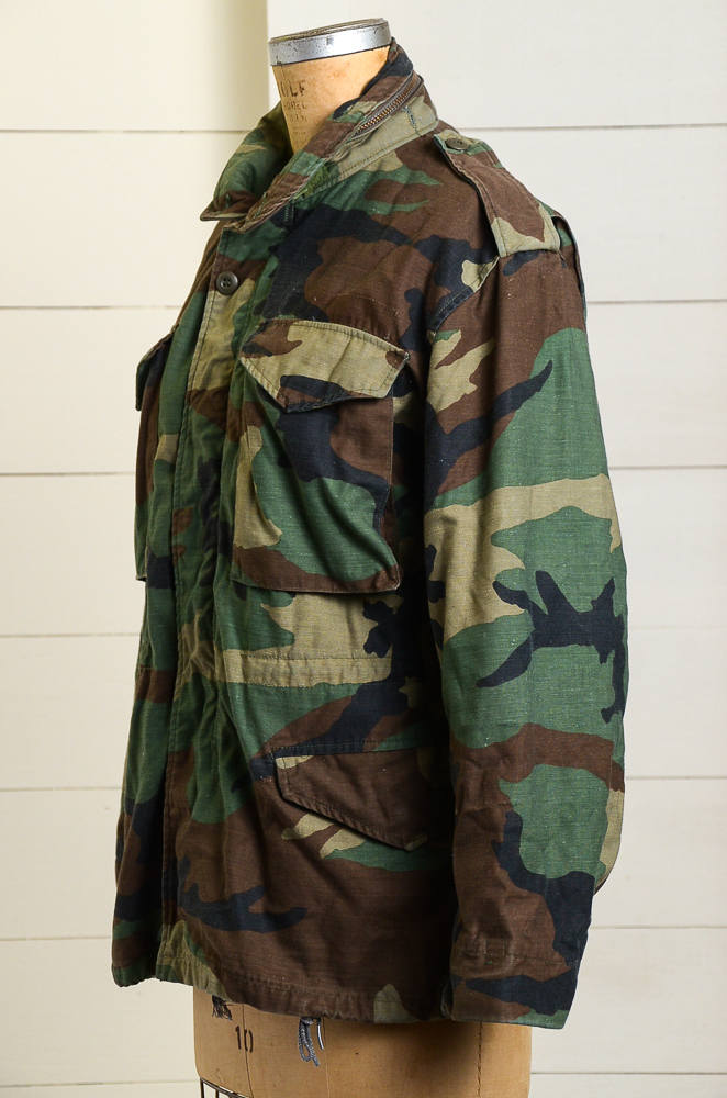 1980s Camo Parka Camouflage US Army Military M-65 Field Jacket