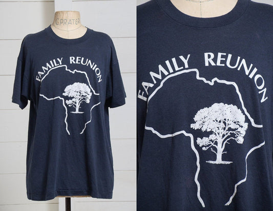 1990 Africa Family Reunion Super Soft Black Cotton T Shirt